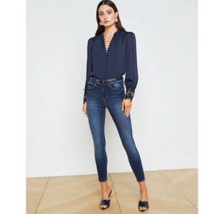 NEW!!! L'AGENCE Margot Dark Blue High Rise Women's Jeans,Sz 31,NWT